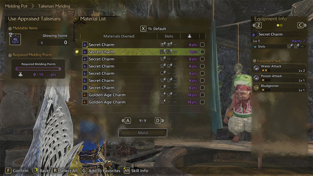 Talisman melding in Monster Hunter Wilds
