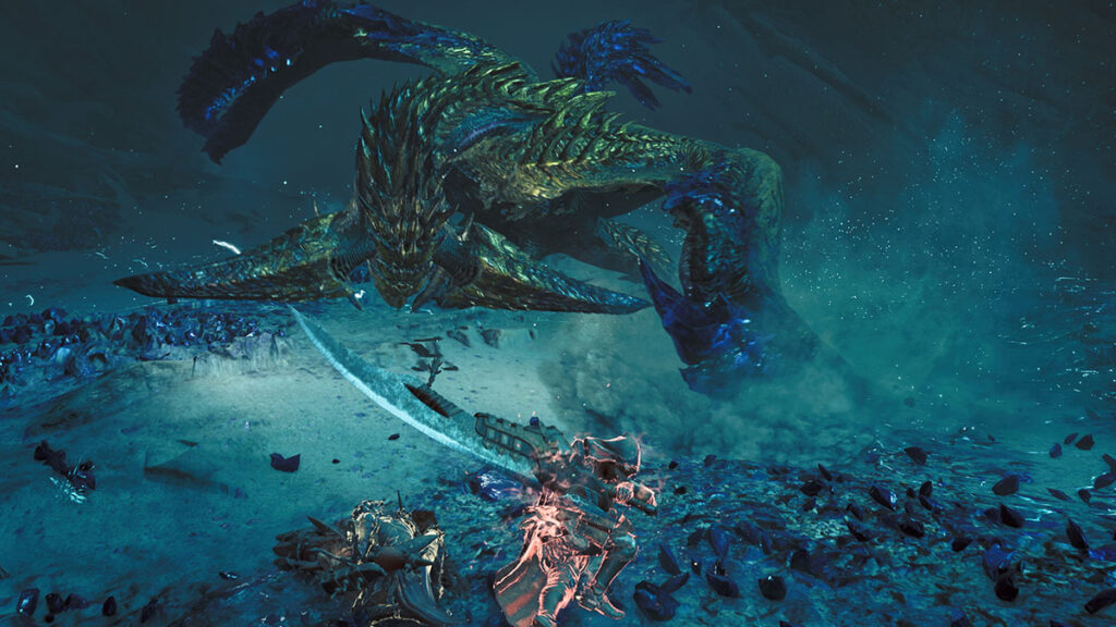 Hunter fighting an Arch-Tempered Rey Dau
