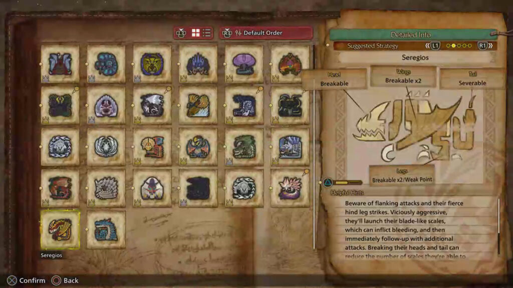 Seregios Weak Points and Elemental Weaknesses in Monster Hunter Wilds