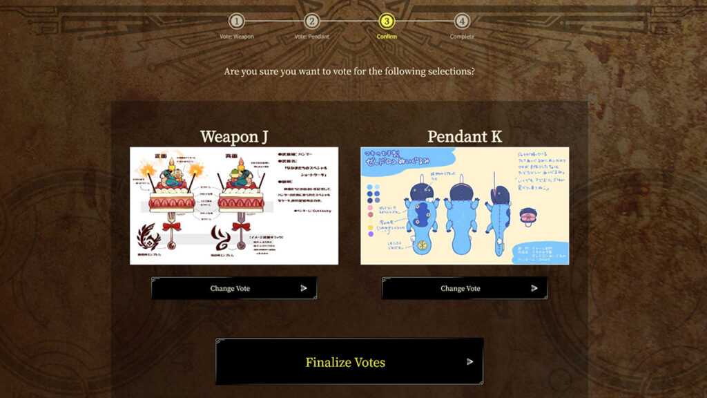 How to Vote in Monster Hunter Wilds Design Contest