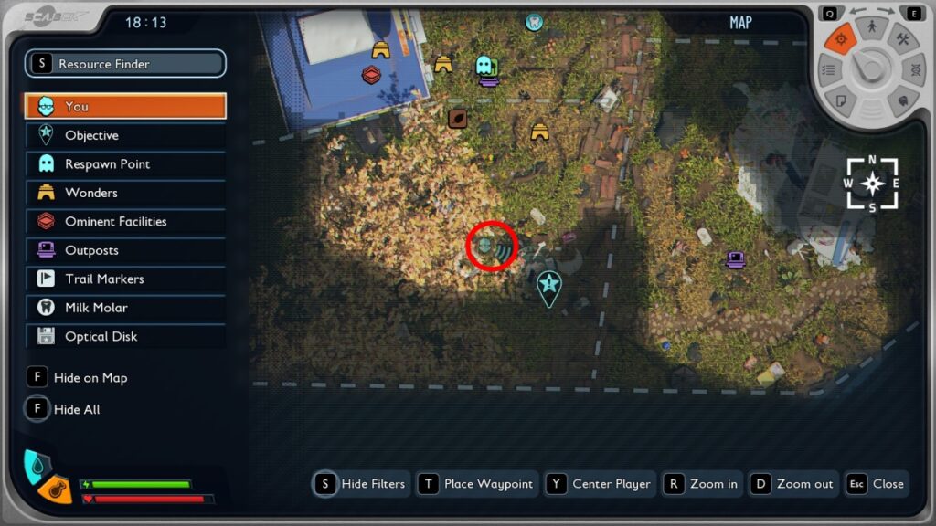 Bombardier Beetle Locations in Grounded 2
