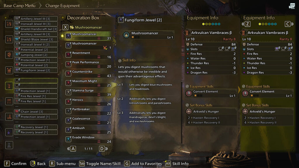 How Mushroomancer Armor Skill Works