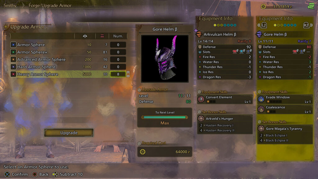 How Many Armor Spheres Do You Actually Need To Fully Upgrade a Gear?