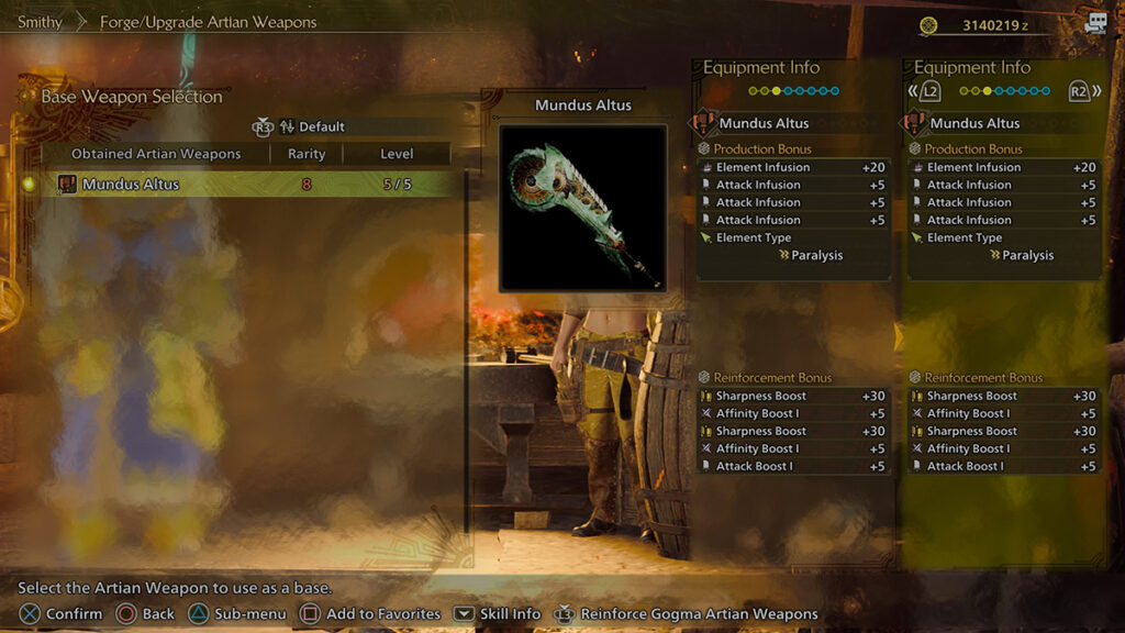 Reinforcing Artian Weapons and What The Best Bonus Rolls Are