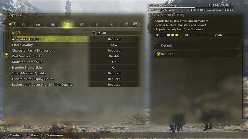 Monster Hunter Wilds CPU Settings